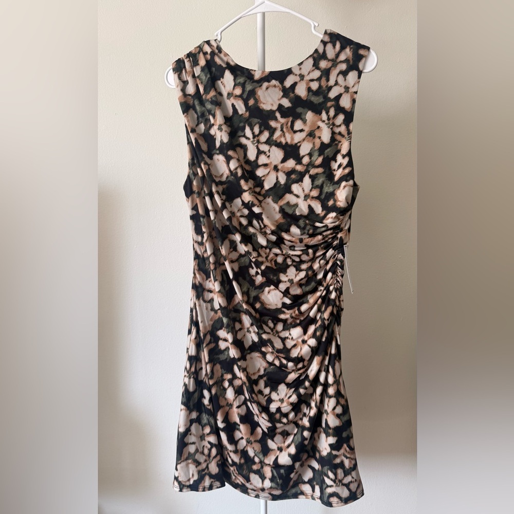 Premier Black and Cream Floral Bodycon Midi Dress